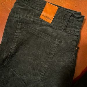 Goodfellow & Co. Corduroy Pants Forest Green Slim Fit 38/32